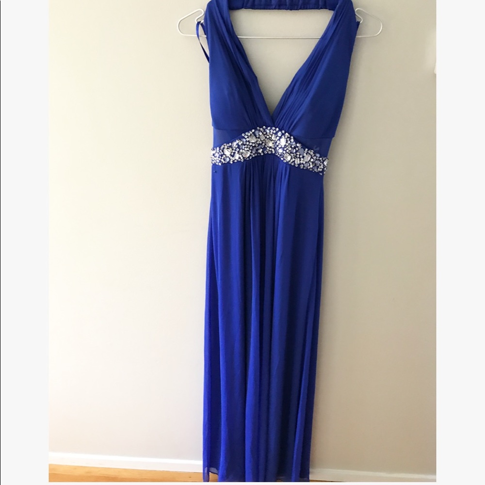 Jump Apparel Blue Sequin Gown prom dress